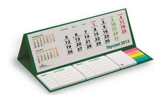 9407435  PM200 Bordkalender MAXI wire-o 316 x194mm med Sticky Notes og indeksmark&#248;rer 250